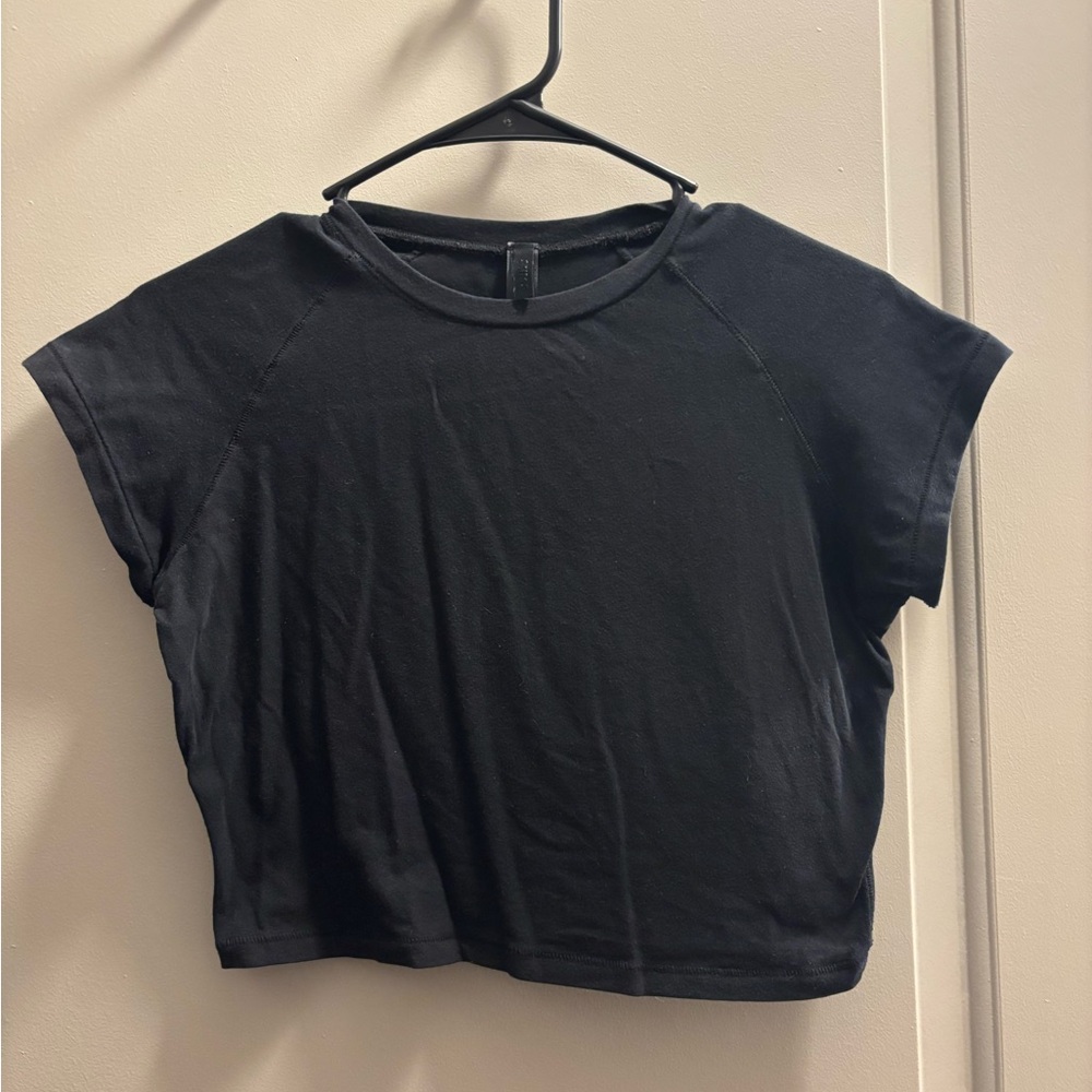 Skims Black Crop Top